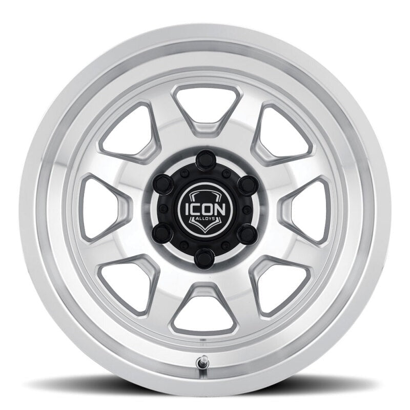 ICON Alloys Nuevo 17x8.5 6x5.5 +25mm 5.75" Backspacing Silver Machined Wheel - 8117859057SM