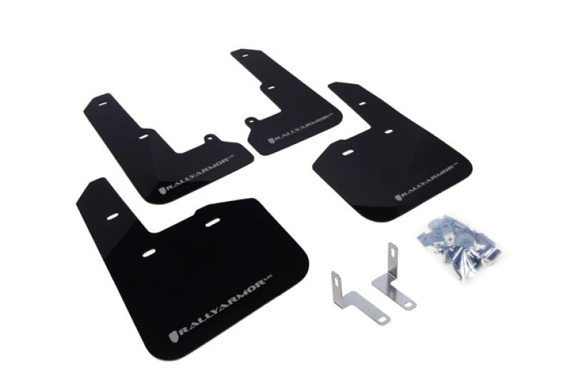 Rally Armor UR Mud Flap w/Silver Logo - Black - 2015-2019 Subaru Legacy