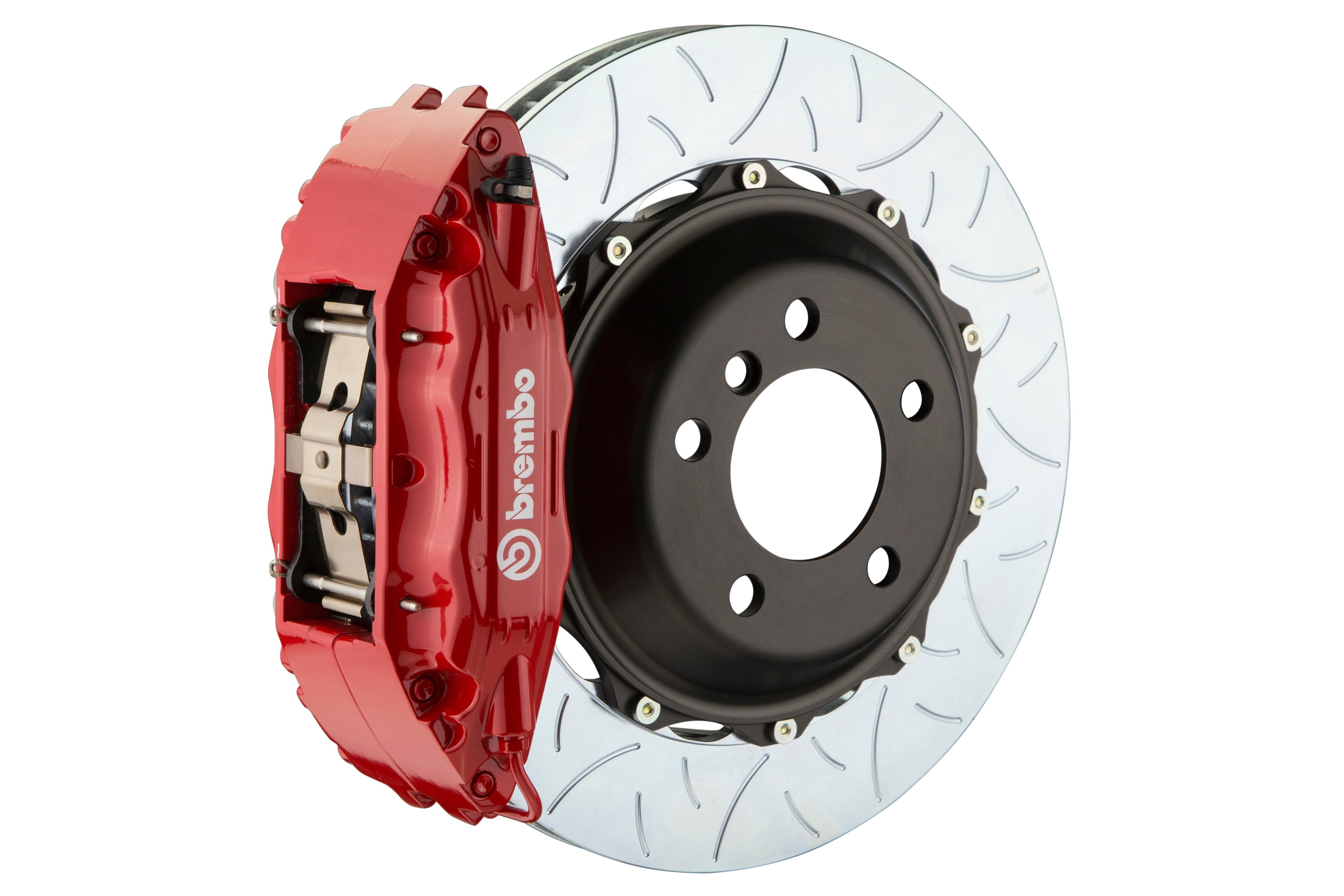 Brembo GT Systems 4 Piston Front Big Brake Kit Red Slotted Rotors - 2008-2021 Subaru WRX