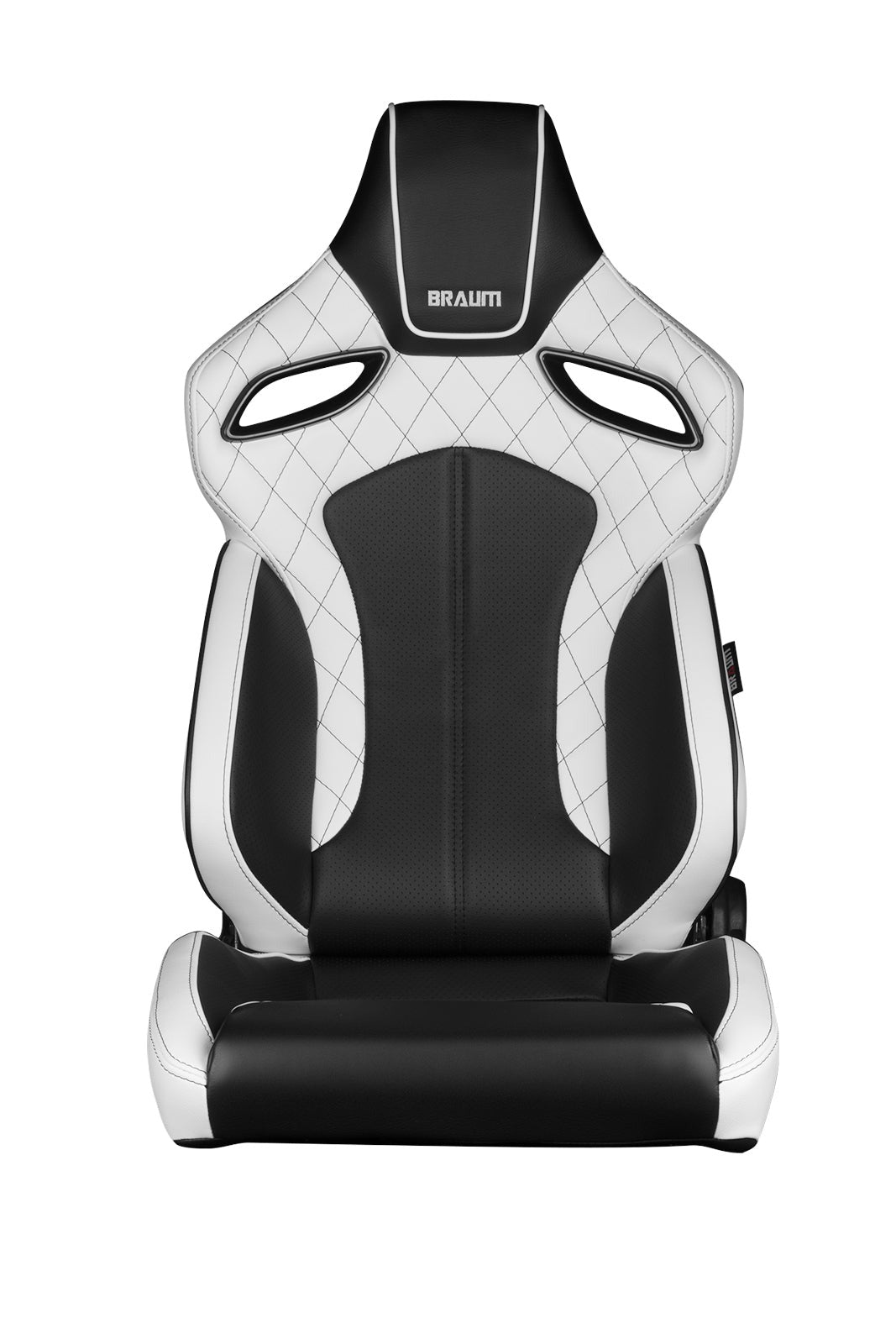 Braum Orue Series Sport Seats White Diamond (Black Stitching)-Universal