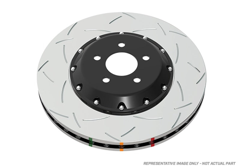 DBA 5000 Series 2-Piece Slotted Front Rotor w/Black Hat - 10-Lug - 2005-2009 Subaru Legacy GT