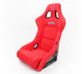 NRG Innovations FRP ULTRA Large Competition Alcantara Seat Red - Universal
