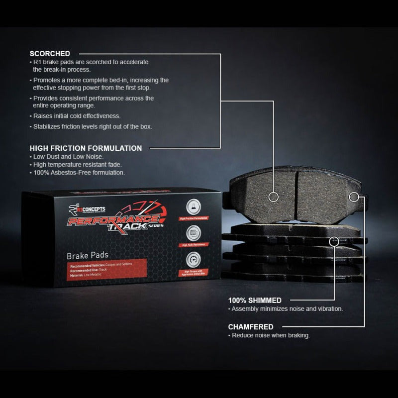 R1 Front Track/Street Brake Pads - 2002-2003 Subaru WRX / 1998-2001 Forester
