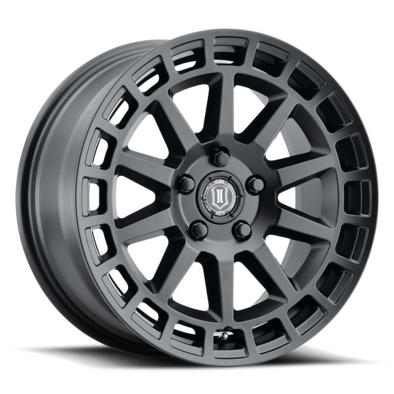 ICON Alloys Journey 17x8 5x100 +38mm 6" Backspacing Satin Black Wheel - 7117805060SB