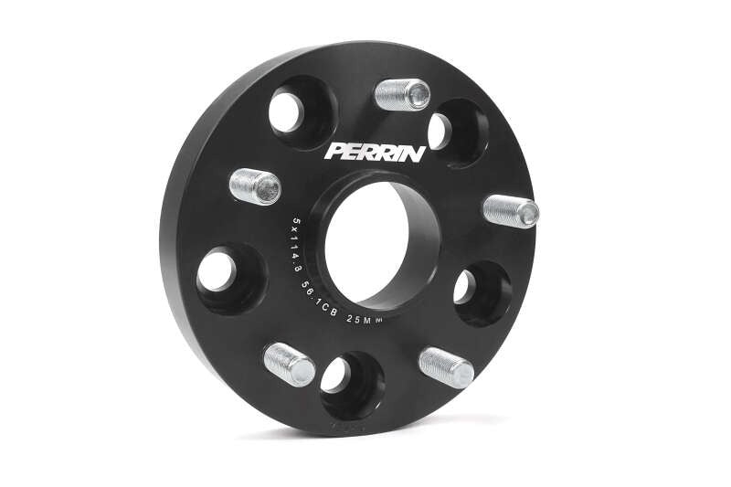 PERRIN 25mm Wheel Spacers 5x114.3 w/56mm Hub - Black - 2005-2021 Subaru STI / 2015-2026 WRX
