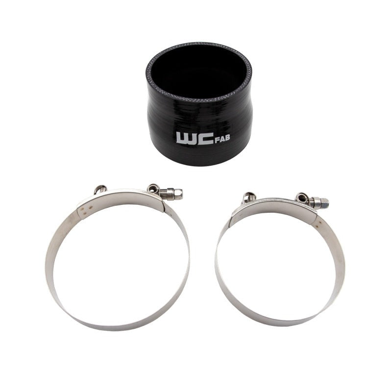 Wehrli 3.5in x 4in ID Straight Reducer x 3in Long Silicone Boot & Clamp Kit