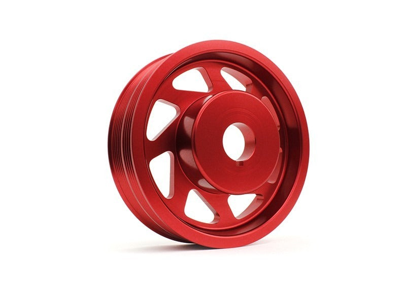 PERRIN Lightweight Crank Pulley Red - Subaru Models (inc. 2002-2014 WRX / 2004-2021 STI)