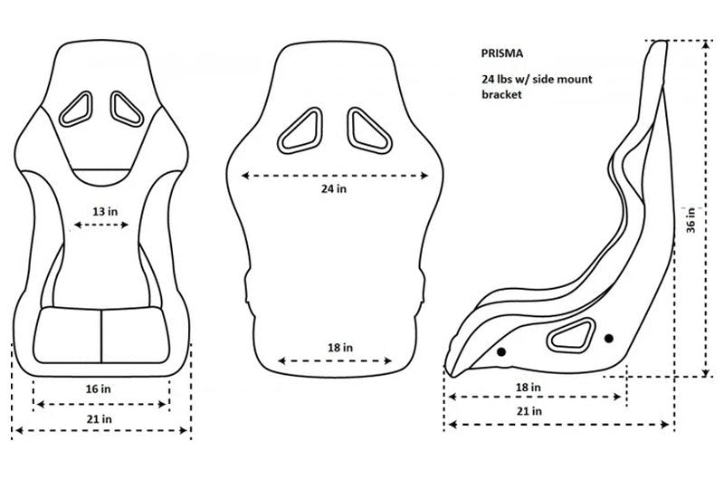 NRG Innovations FRP PRISMA MexiCali Edition Bucket Seat (Large) - Universal
