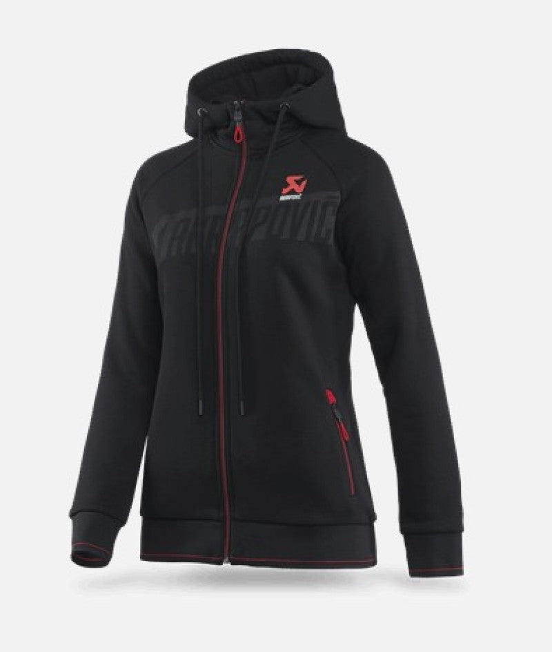 Akrapovic Womens Corpo Zip Hoodie Black - 2XL - 802066