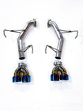 Off The Line Performance Muffler Delete Axlebacks - Burnt Tip -2015-2021 Subaru WRX / 2015-2018 STI