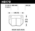 Hawk Performance Ceramic Street Rear Brake Pads - 2006-2007 Subaru WRX
