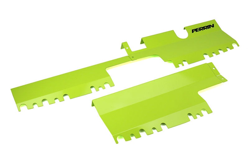 Perrin Radiator Shroud (Use With & Without OEM Intake Scoop) Neon Yellow - 2015-2021 Subaru WRX / STI