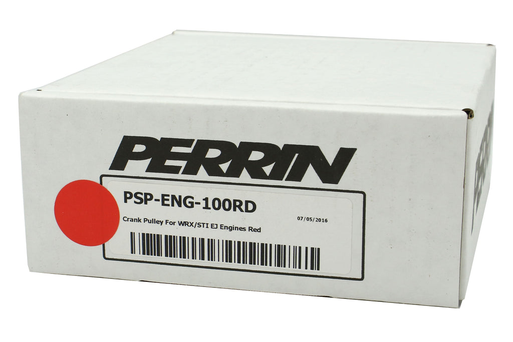 PERRIN Lightweight Crank Pulley Red - Subaru Models (inc. 2002-2014 WRX / 2004-2021 STI)