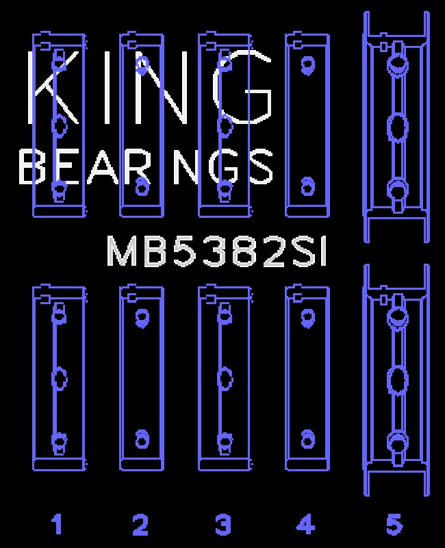 King Engine Bearings SI-Series Main Bearing Set - Size +0.50mm - Subaru EJ20/EJ22/EJ25 (Incl. Turbo)
