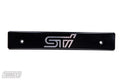 Turbo XS Billet Aluminum License Plate Delete Black Machined w/ STi Logo - 2015-2017 Subaru WRX / STI
