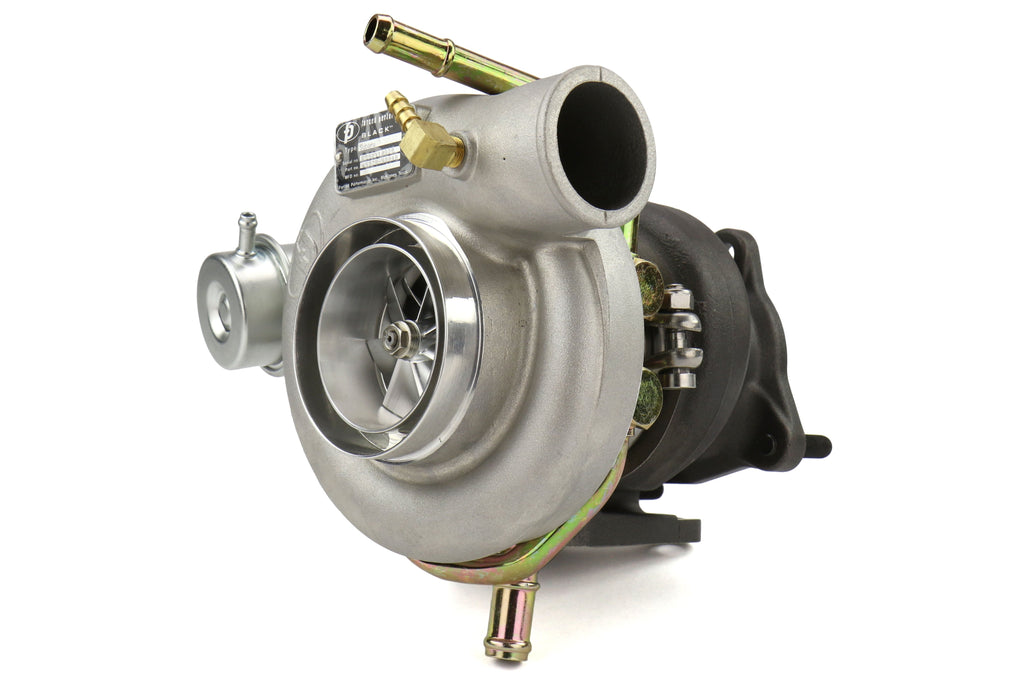 Forced Performance FP BLACK Turbocharger 84mm 8cm IWG w/ Oil Feed Line - 2002-2007 Subaru WRX / 2004-2021 Subaru STI