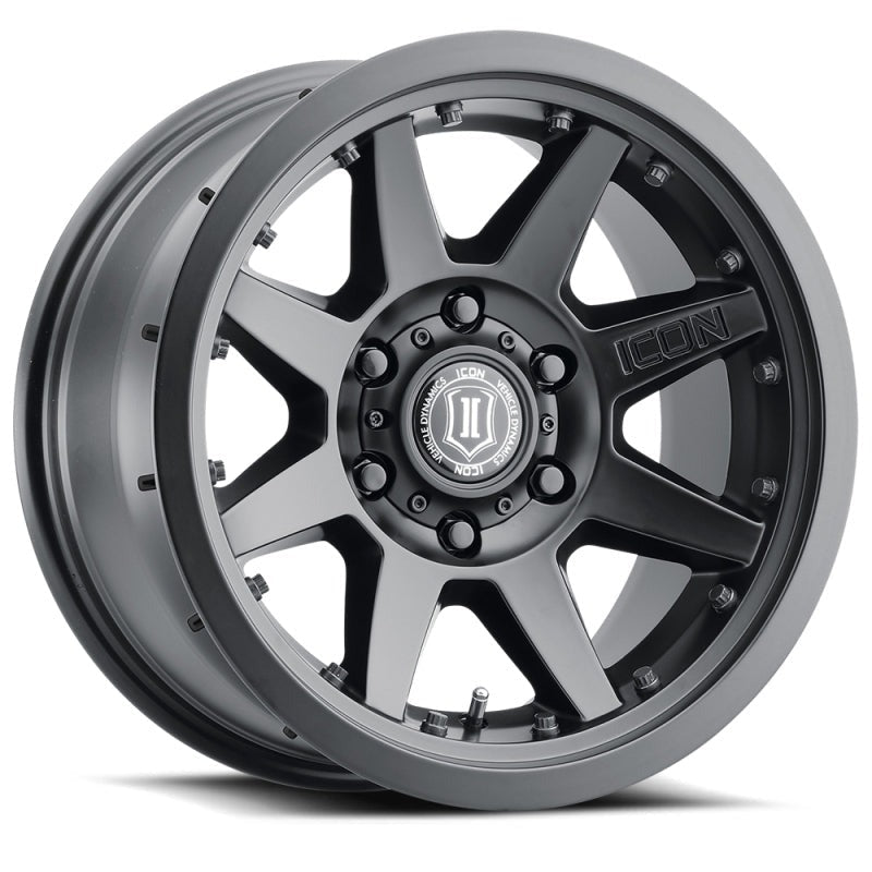 ICON Alloys Rebound Pro 17x8.5 5x5.5 0mm 4.75" Backspacing Satin Black Wheel - 21817858547LBSB