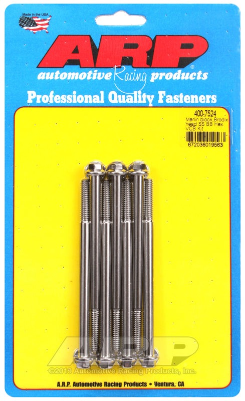 ARP Merlin block, Brodix head BB hex valve cover bolt kit