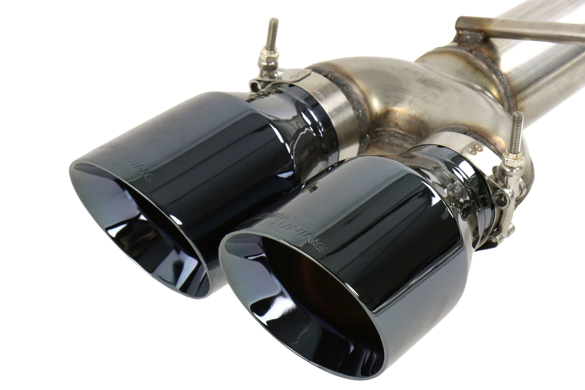 AWE Track Edition Cat-Back Exhaust (Diamond Black Tips) - 2011-2021 Subaru WRX / STI Sedan