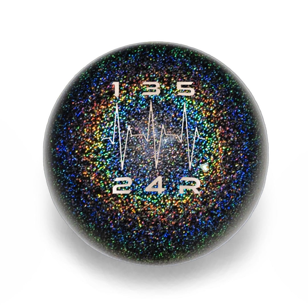 Billetworkz Weighted Shift Knob - 5 Speed Heartbeat Engraving - Subaru WRX
