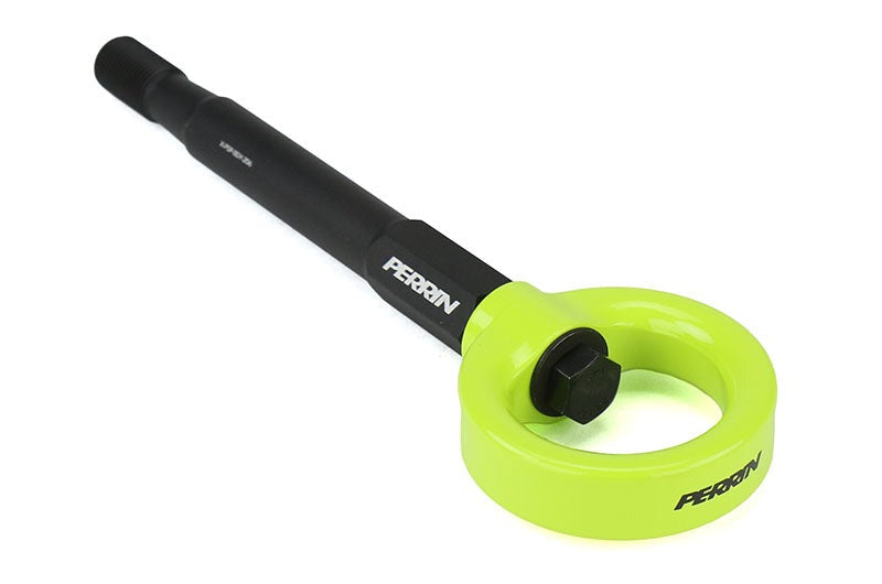 PERRIN Performance Rear Tow Hook Kit Neon Yellow - 2015-2021 Subaru WRX / STI