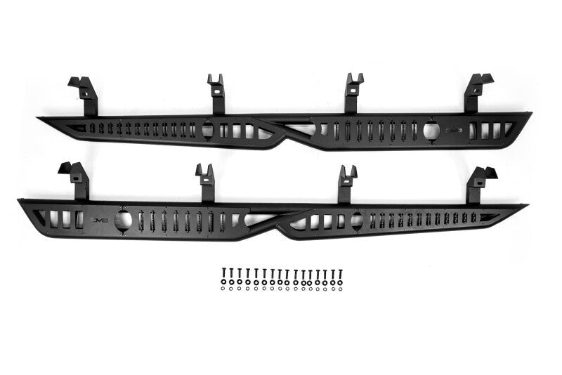 DV8 Offroad 19-24 GMC Sierra 1500 Crew Cab OE Plus Side Steps - Black Steel