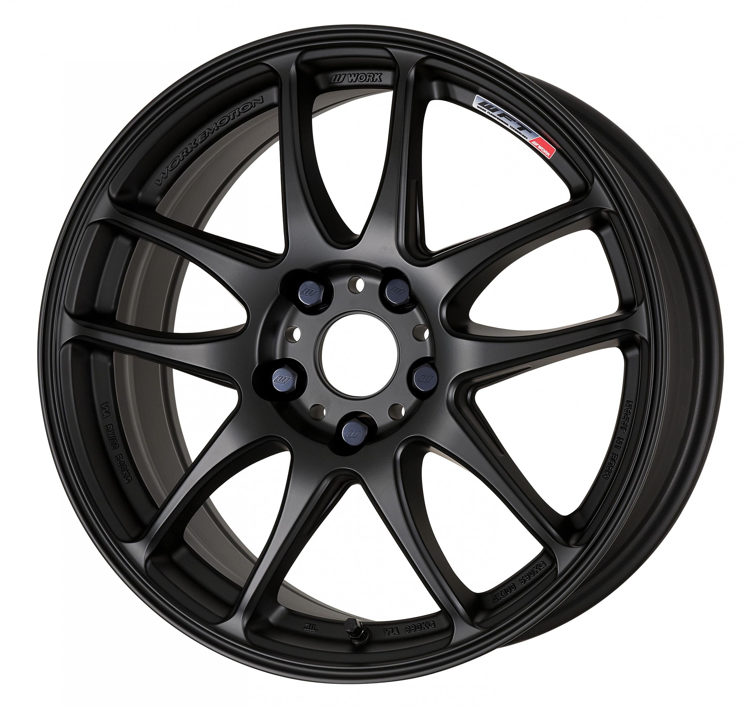 Work Wheels Emotion CR Kiwami Matte Black 18x8.5 +38mm 5x114.3 (Sold as Pair) - 2015-2024 Subaru WRX / 2015-2021 STI / 2019-2024 Forester