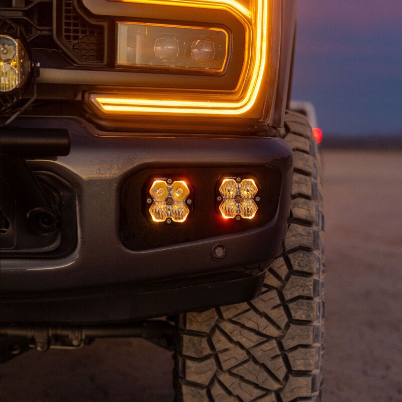 Baja Designs 2023+ Ford SD Squardon Pro 2.0 Dual Fog Pocket Kit Upfitter (Multi Patterns) - Clear