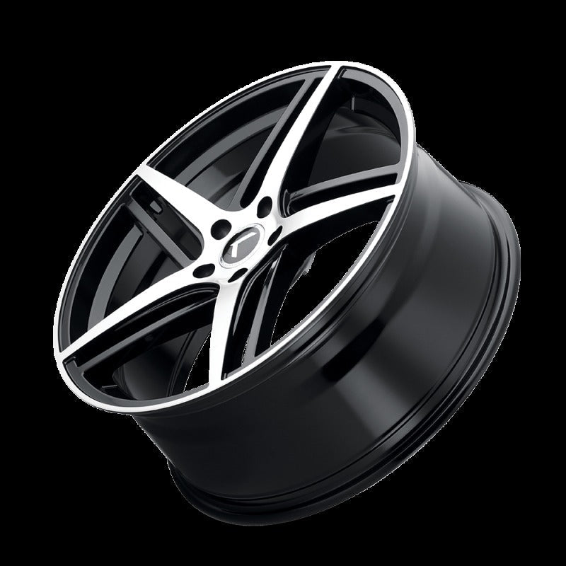 Kraze KR195 Milano 20x8.5 5x114.3 +38 Offset Gloss Black Machined Wheel