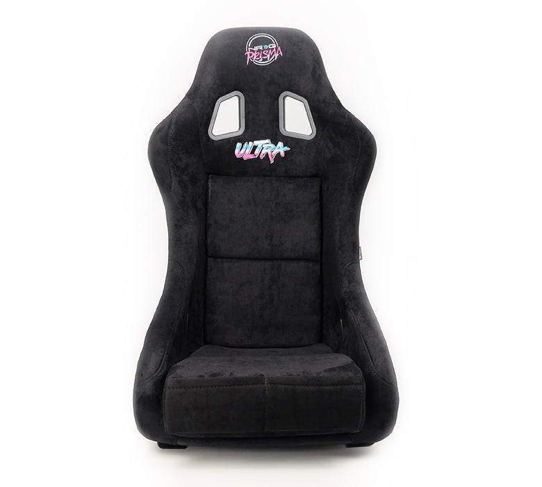 NRG Innovations FRP Bucket Seat ULTRA Edition w/ pearlized back Black alcantara - Universal
