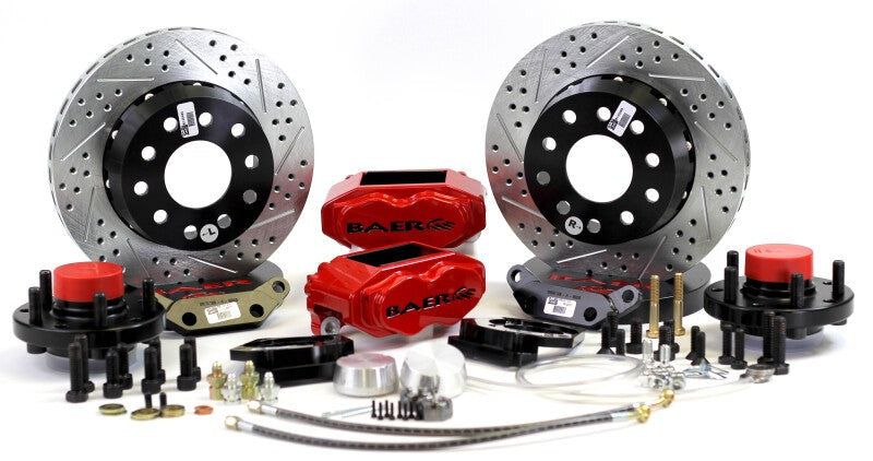 Baer Brakes 76-80 Dodge Aspen STD Studs 11in SS4+ Front SDZ Brake Kit - Fire Red