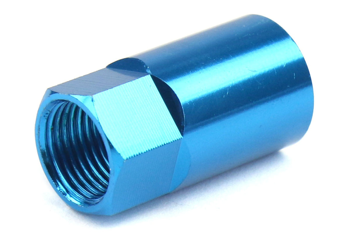 Wheelmate Valve Caps w/ TPMS Valve Step Sleeves Blue - Universal