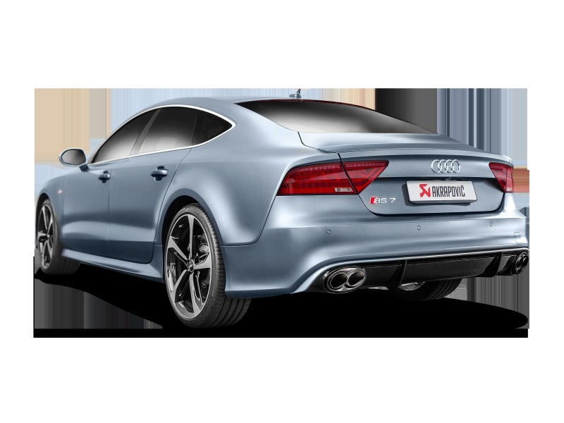 Akrapovic Evolution Line Cat Back Titanium with Carbon Tips for 2014-2017 Audi RS7 Sportback (C7) - S-AU/TI/4H