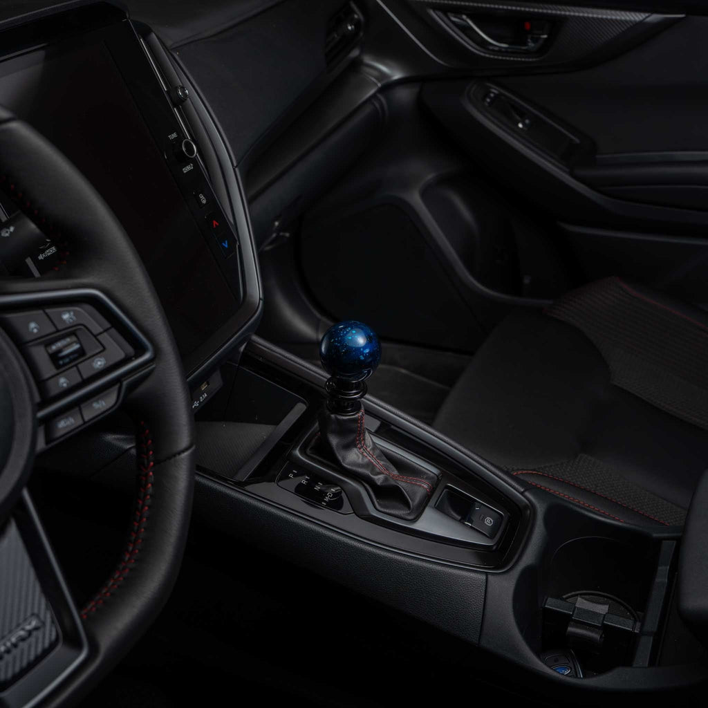 Billetworkz Automatic Shifter - Blue Cosmic Space - Fits Subaru CVT: WRX (15–21), Crosstrek (13–23), Forester (14–18), Impreza (12–23), Legacy/Outback (10–14)