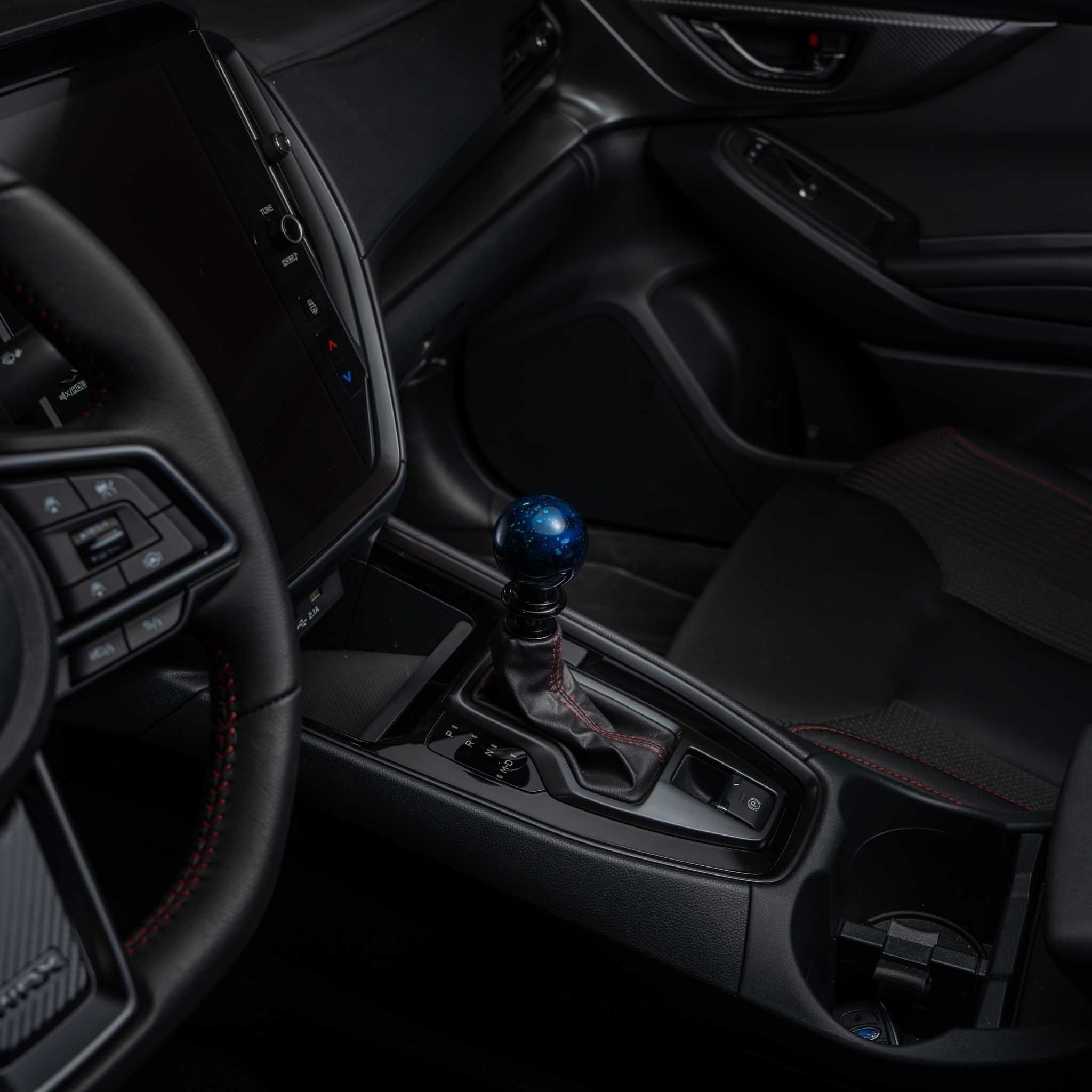 Billetworkz Automatic Shifter - Blue Cosmic Space - Fits Subaru CVT: WRX (15–21), Crosstrek (13–23), Forester (14–18), Impreza (12–23), Legacy/Outback (10–14)
