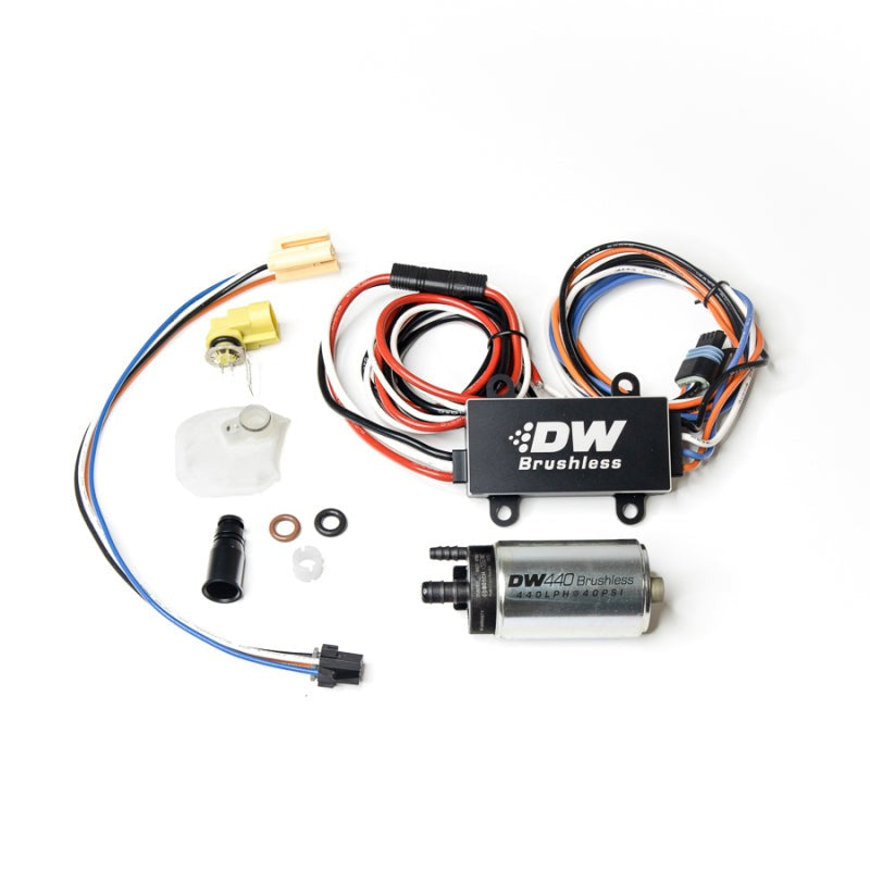 DeatschWerks DW440 440 LPH Brushless Fuel Pump w/Single/Dual Controller & Install Kit - 2008-2014 Subaru WRX