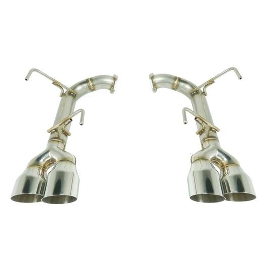 Remark Axle Back Exhaust Muffler Delete Stainless Single Wall 4in Tips - 2015-2024 Subaru WRX / 2015-2021 STI
