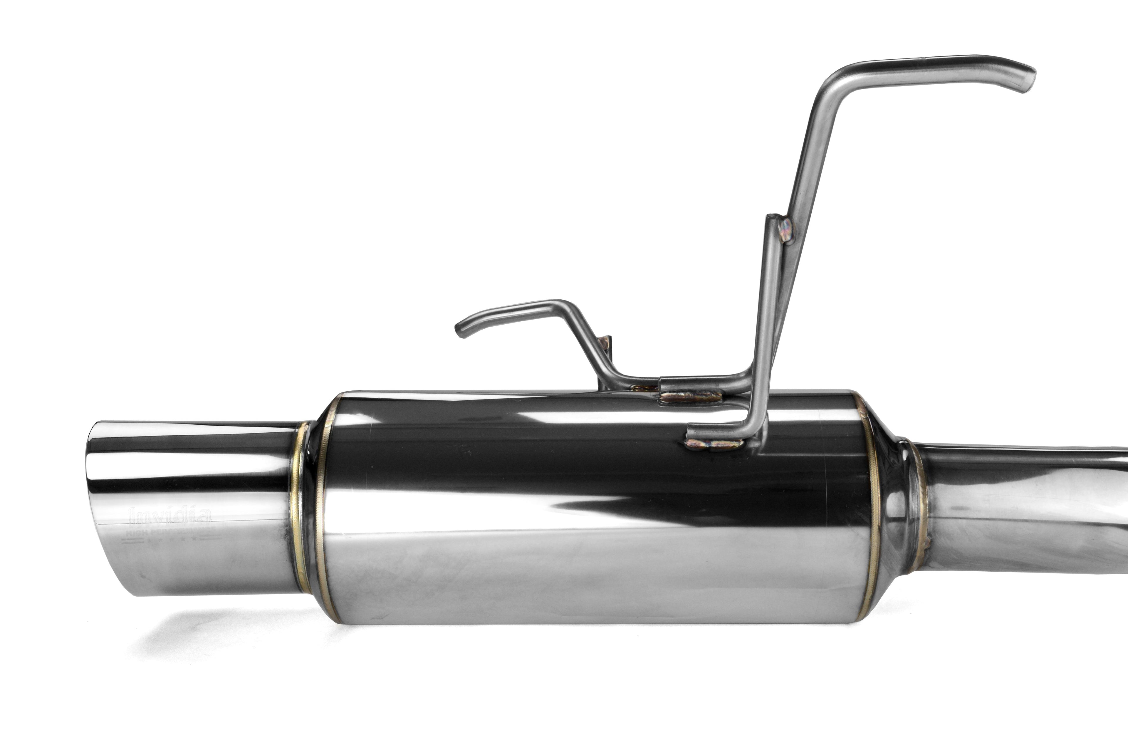 Invidia N1 Single Exit Cat Back Exhaust - Stainless Steel Tips - 2015-2021 Subaru WRX / STI