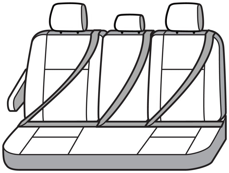 Covercraft 15-26 Ford Transit Polycotton SeatSaver Custom Second Row Seat Covers-Tan