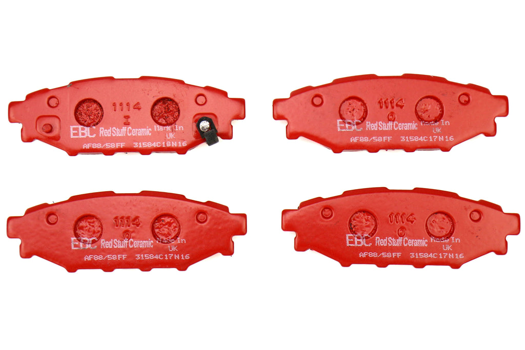 EBC Brakes Redstuff Ceramic Rear Brake Pads - 2008-2014 Subaru WRX / 2013-2020 BRZ /FR-S / GT86