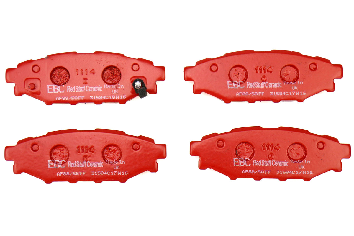 EBC Brakes Redstuff Ceramic Rear Brake Pads - 2008-2014 Subaru WRX / 2013-2020 BRZ /FR-S / GT86