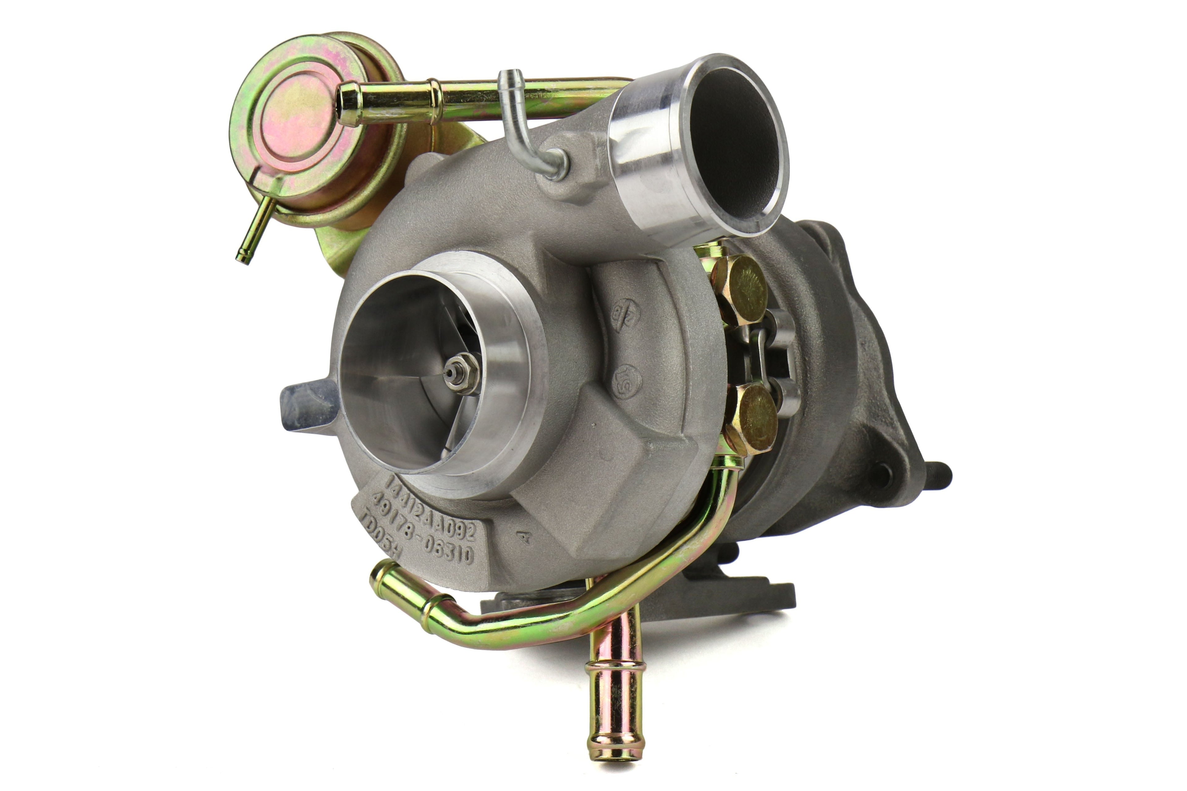 Forced Performance FP BLUE Turbocharger 58mm 8cm IWG w/ Oil Feed Line - 2002-2007 Subaru WRX / 2004-2021 Subaru STI