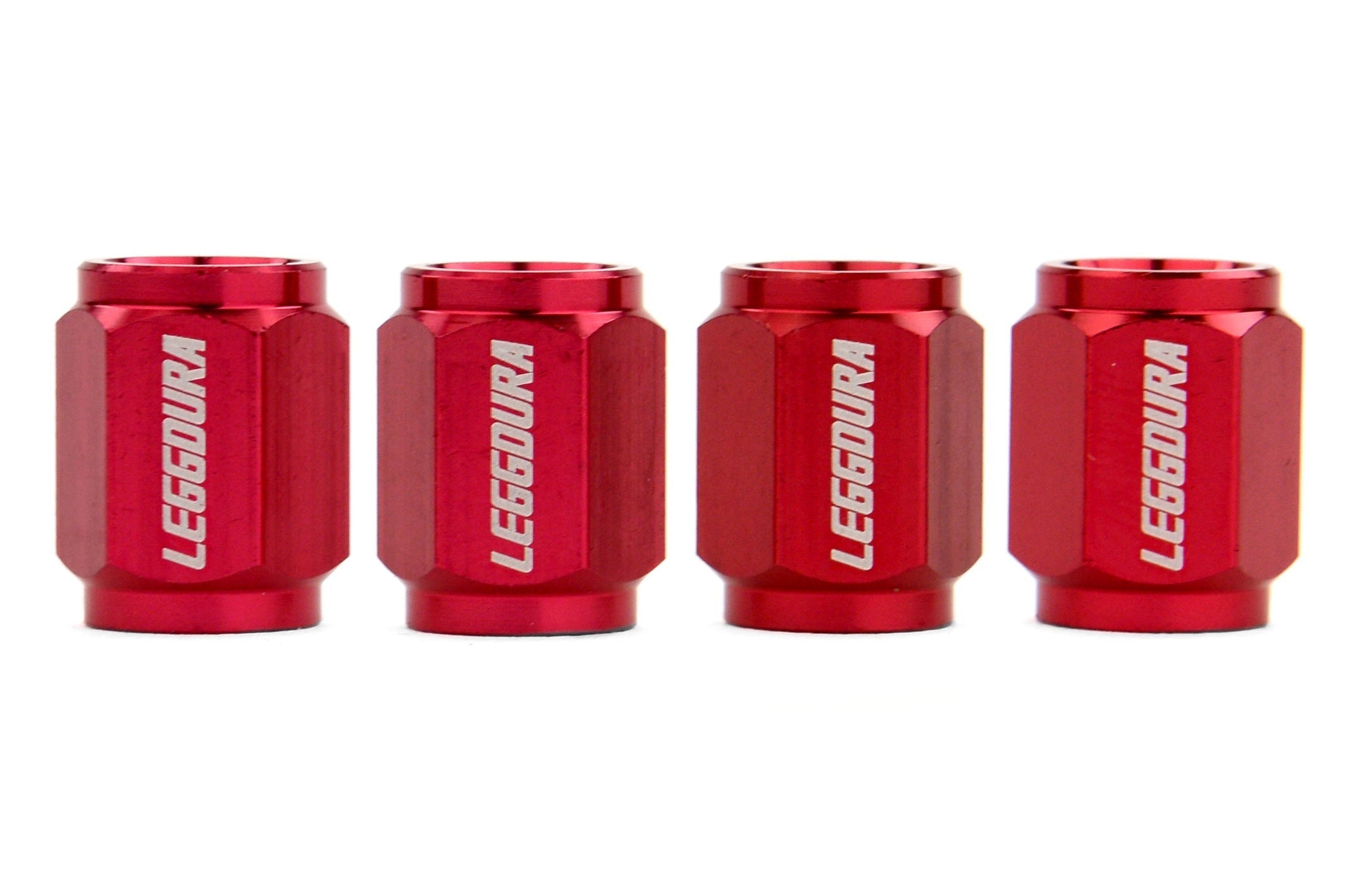 Project Kics Leggdura Racing Red Valve Cap - Universal