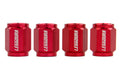Project Kics Leggdura Racing Red Valve Cap - Universal