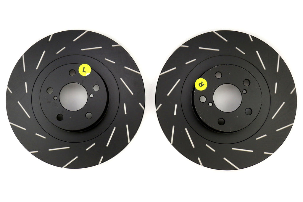 EBC Brakes USR Series Sport Slotted Front Brake Rotors - 2002-2003 & 2006-2010 Subaru WRX