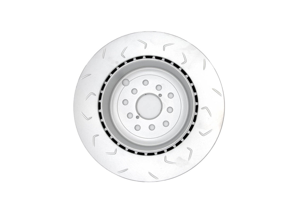 FactionFab Slotted Rear Rotor V2 Dual Drilled - Subaru STI 2018-2021