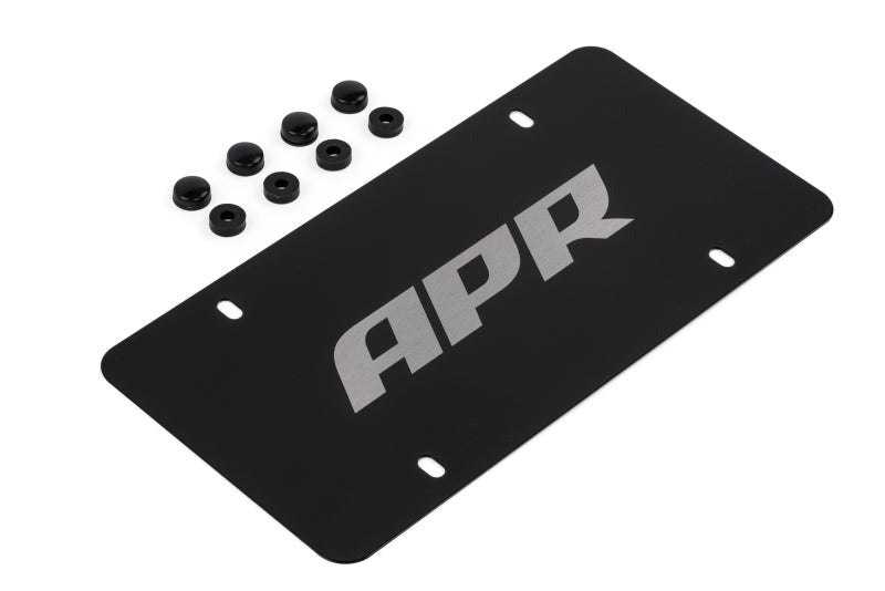 APR License Plate - Silver Logo/Black Plate