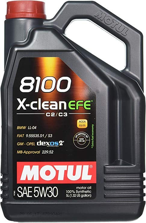 Motul 8100 X-Clean EFE 5W30 Synthetic Engine Oil (5 Liter Jug)