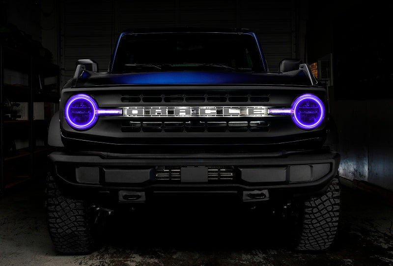 Oracle 21-22 Ford Bronco Headlight Halo Kit w/DRL Bar - Base Headlights -w/BC1 Controller