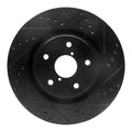 R1 Concepts Drilled & Slotted Black Front Right Brake Rotor - 2019-2024 Subaru Forester